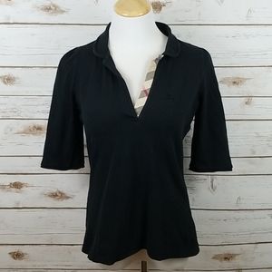 Burberry Brit Balck 3/4 Sleeve Polo Shirt